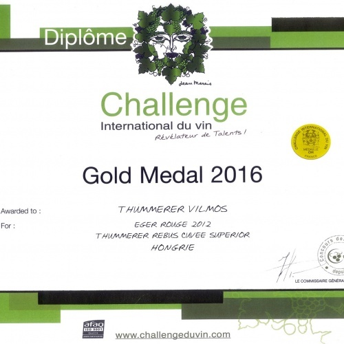 Challenge International du Vin Gold Medal