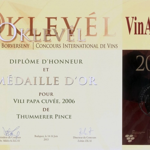 Vinagora National Wine Competition, Gold Medal